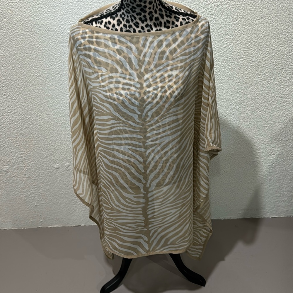 Beautiful Michael by Michael Kors animal print bathing suit cover or flowy top